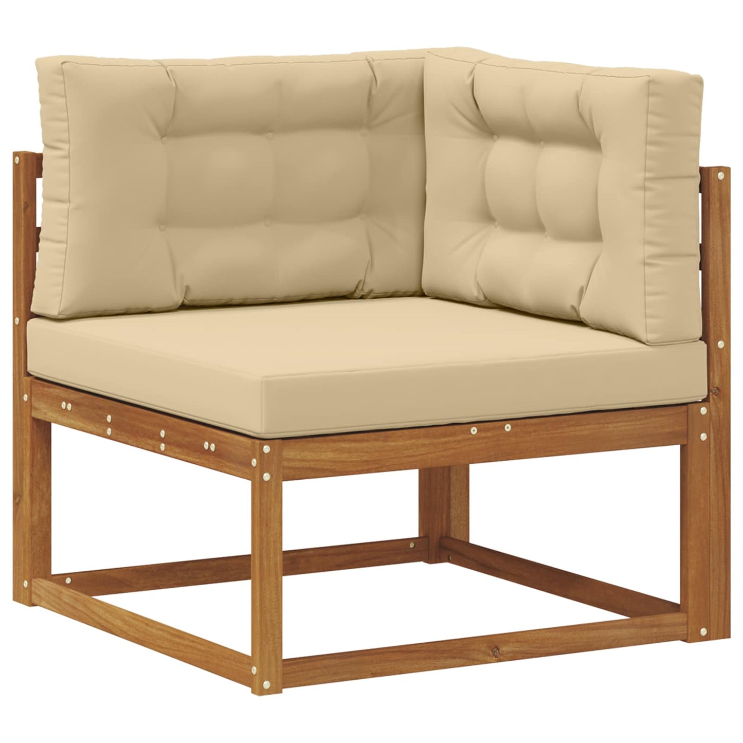 Set di divani da esterno con cuscino 8 pcs Naturale e Beige | homemem39