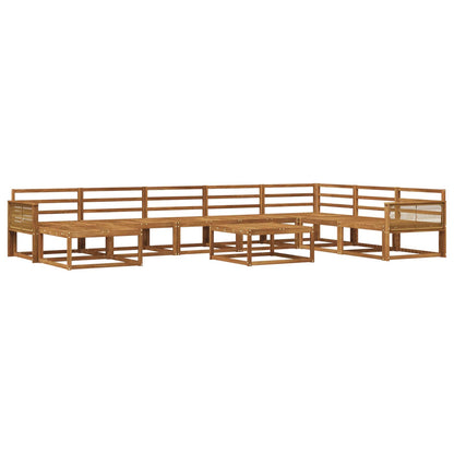 Set di divani da esterno 9 pcs Naturale
