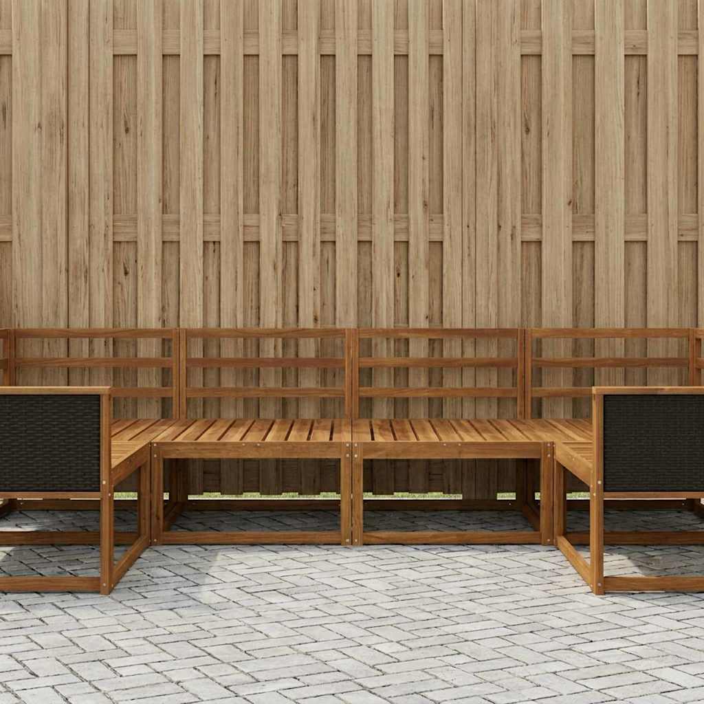 Set di divani da esterno 6 pcs Naturale