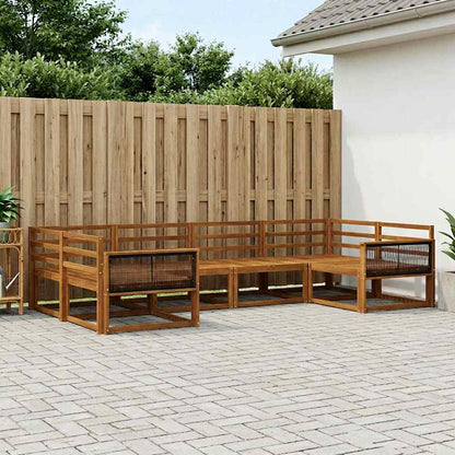 Set di divani da esterno 6 pcs Naturale | homemem39