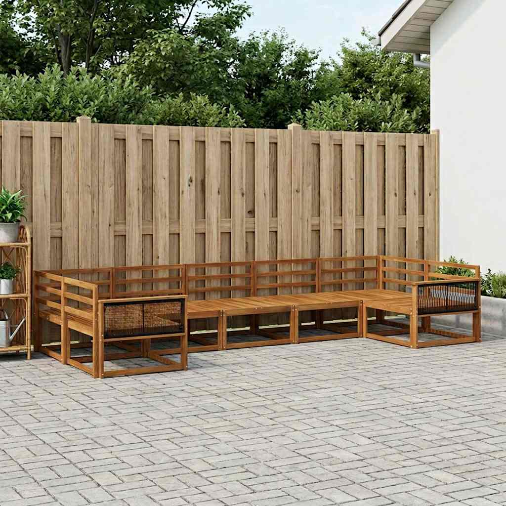 Set di divani da esterno 7 pcs Naturale | homemem39