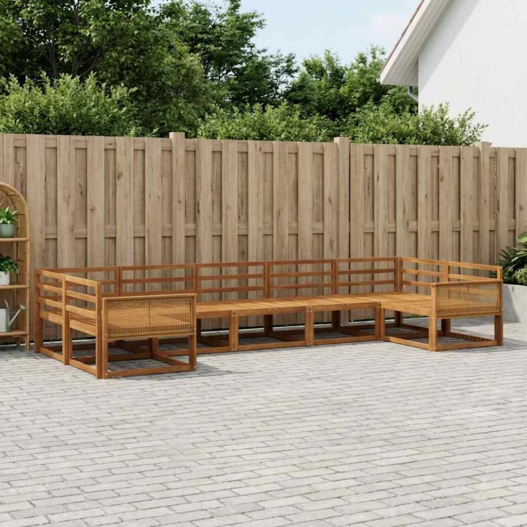 Set di divani da esterno 7 pcs Naturale | homemem39