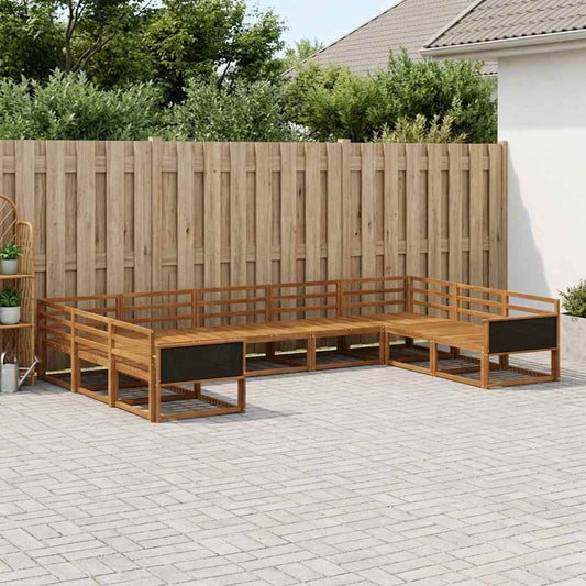 Set di divani da esterno 9 pcs Naturale