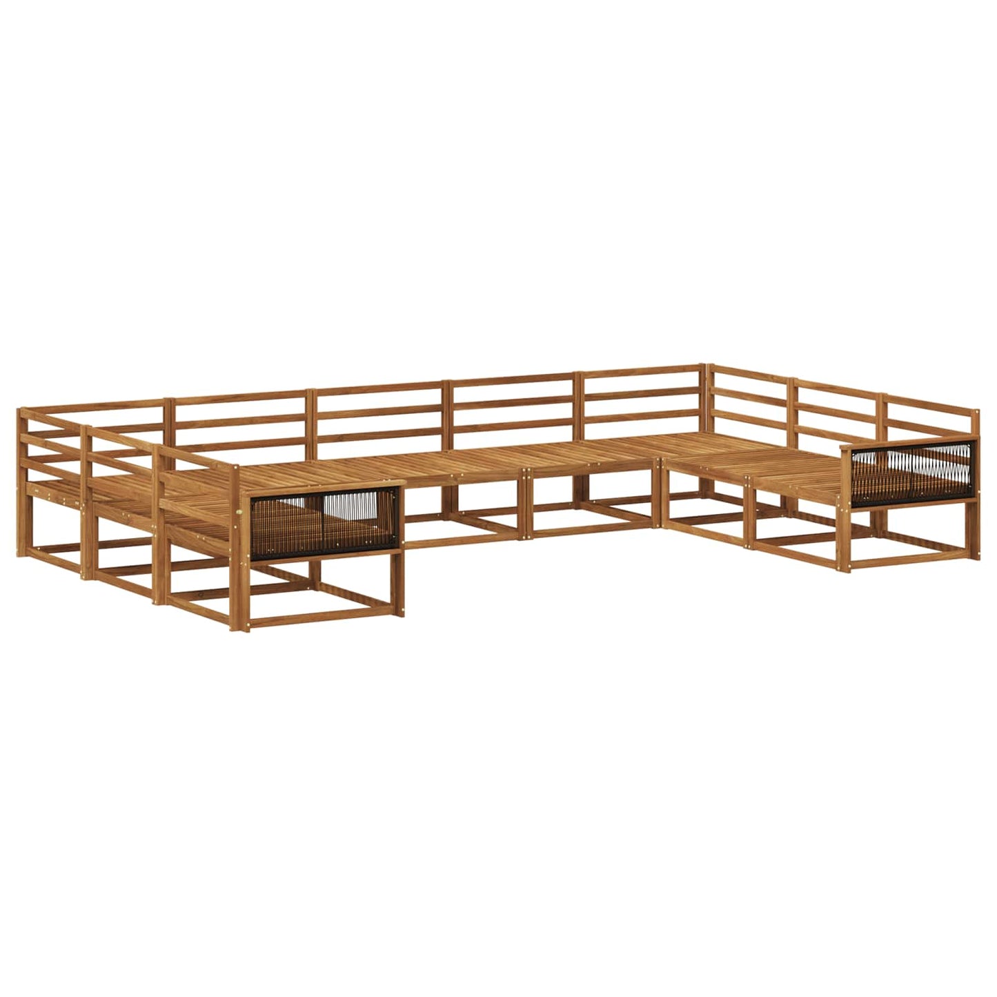 Set di divani da esterno 9 pcs Naturale