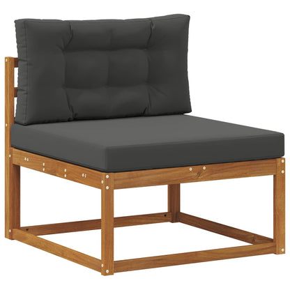 Set di divani da esterno con cuscino 9 pcs Naturale e Antracite