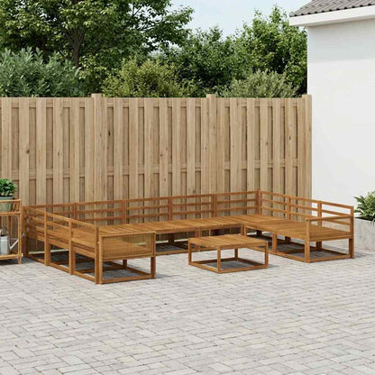 Set di divani da esterno 10 pcs Naturale | homemem39