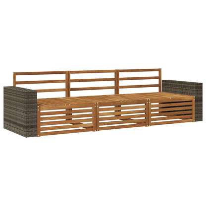 Set di divani da esterno 3 pcs Naturale | homemem39