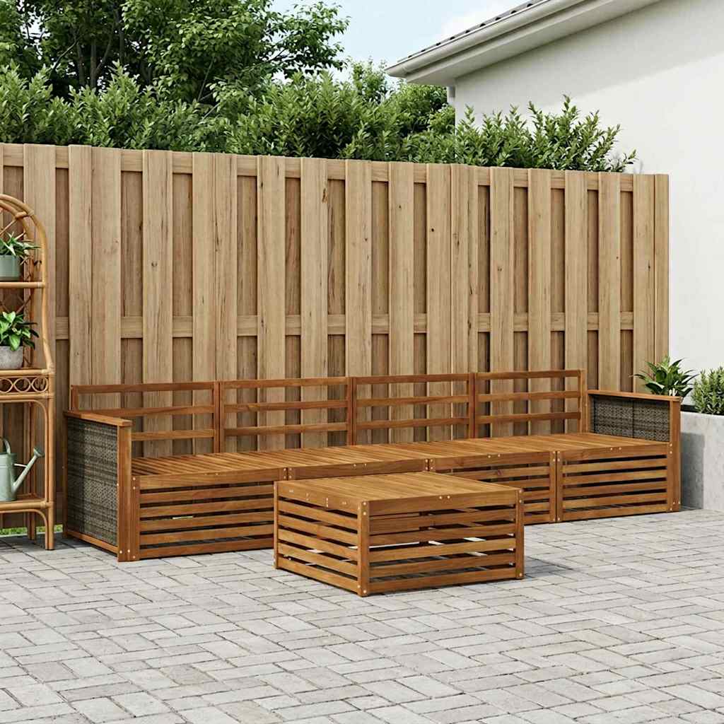 Set di divani da esterno 5 pcs Naturale | homemem39