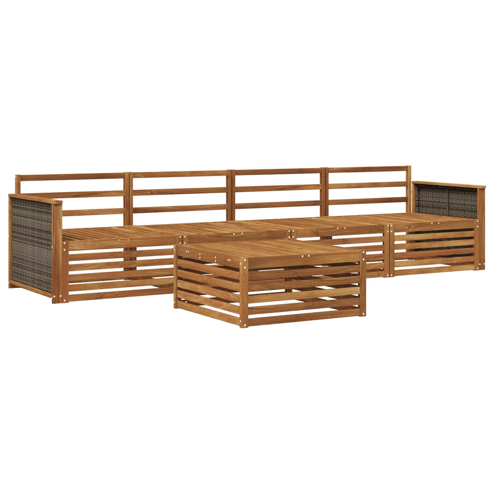 Set di divani da esterno 5 pcs Naturale | homemem39