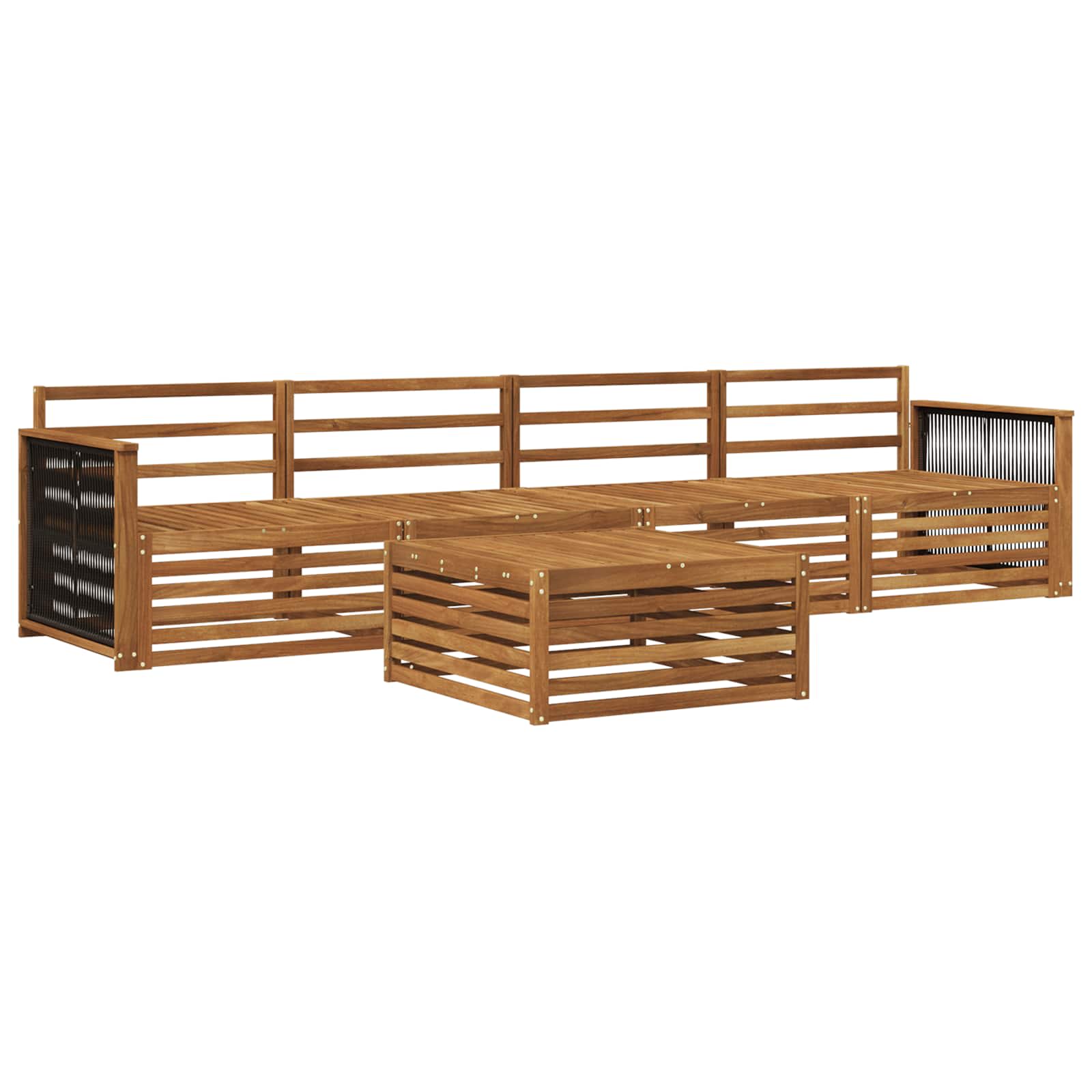 Set di divani da esterno 5 pcs Naturale | homemem39