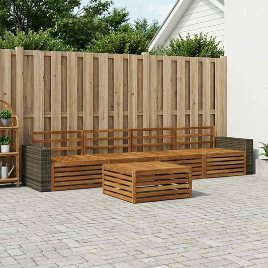 Set di divani da esterno 5 pcs Naturale | homemem39