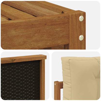 Set di divani da esterno 6 pcs Naturale e Beige | homemem39