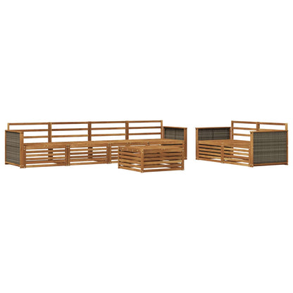 Set di divani da esterno 7 pcs Naturale