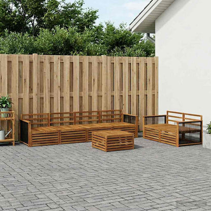 Set di divani da esterno 7 pcs Naturale