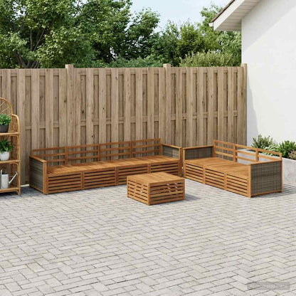 Set di divani da esterno 8 pcs Naturale