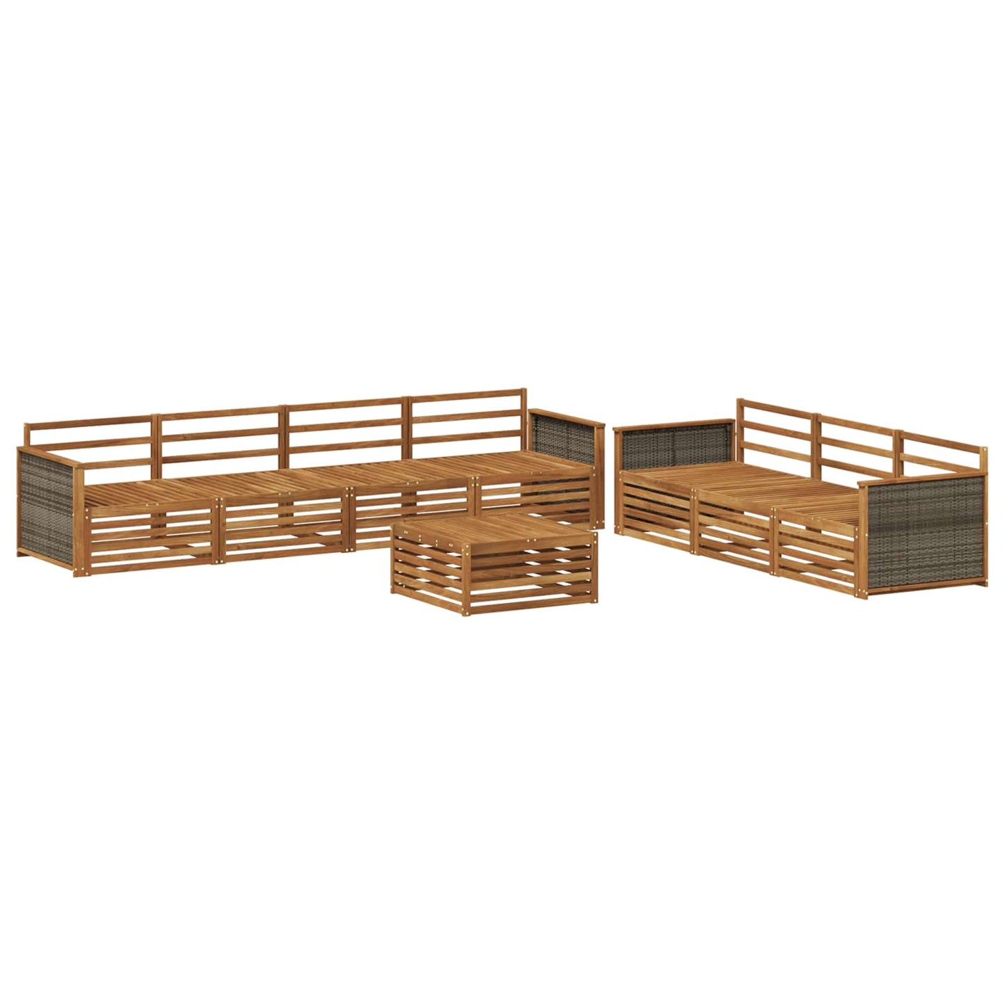 Set di divani da esterno 8 pcs Naturale