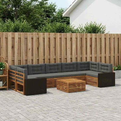 Set di divani da esterno 8 pcs Naturale e Antracite | homemem39