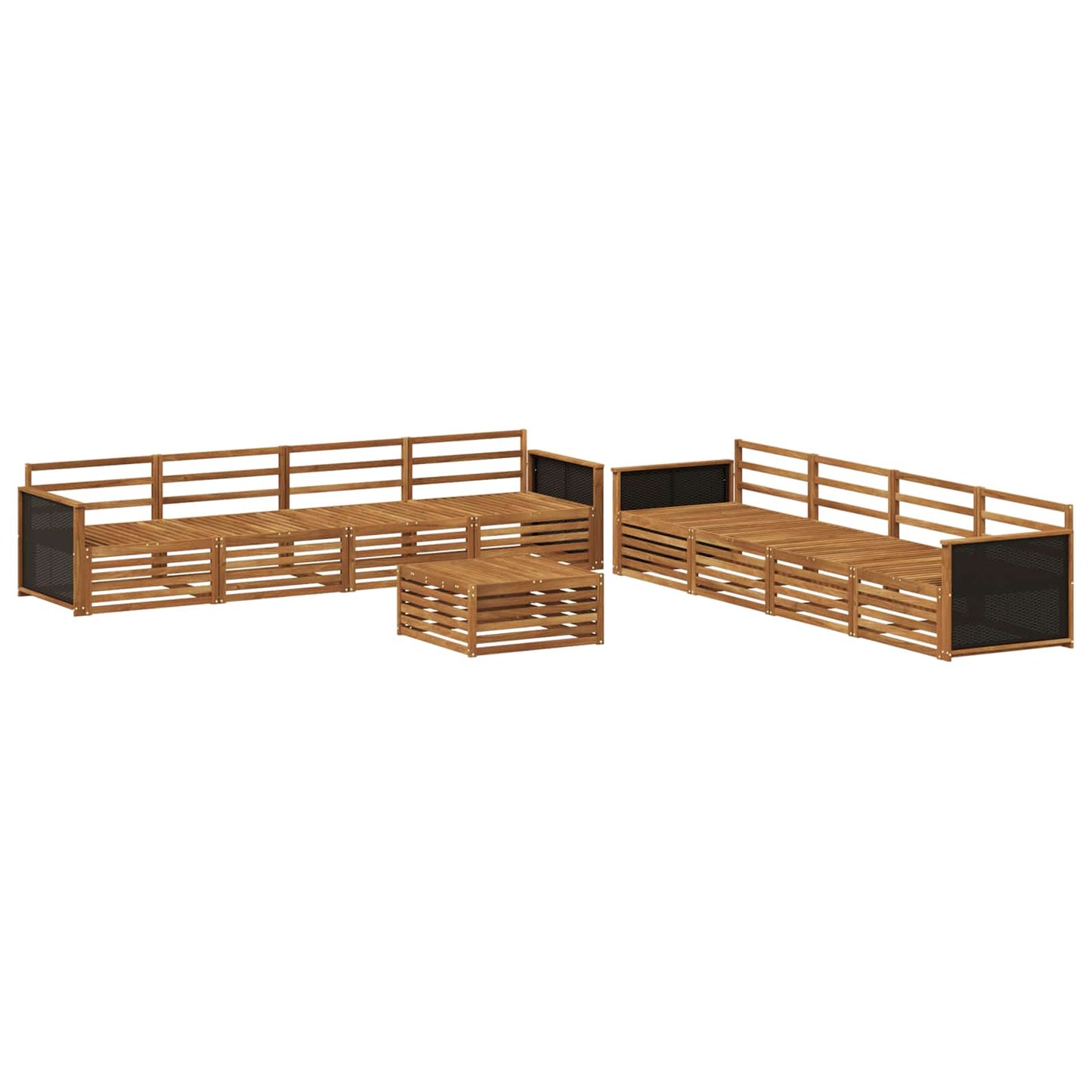 Set di divani da esterno 9 pcs Naturale | homemem39