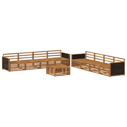 Set di divani da esterno 9 pcs Naturale | homemem39