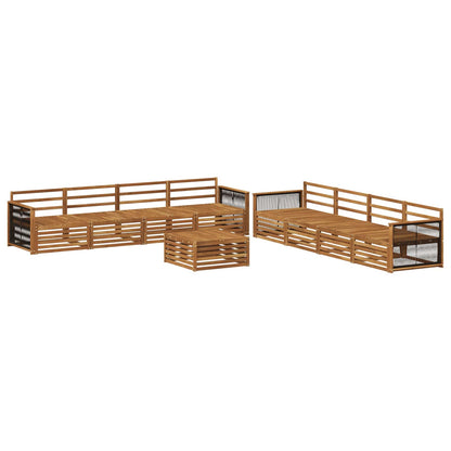 Set di divani da esterno 9 pcs Naturale