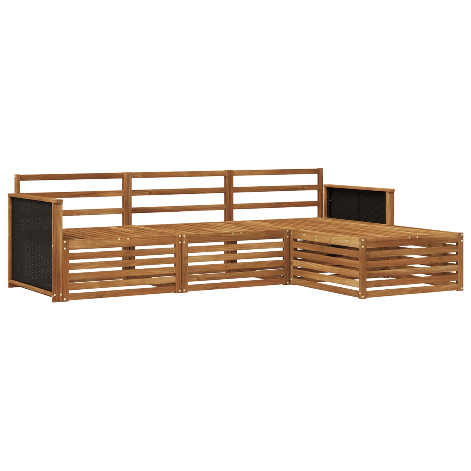 Set di divani da esterno 4 pcs Naturale | homemem39