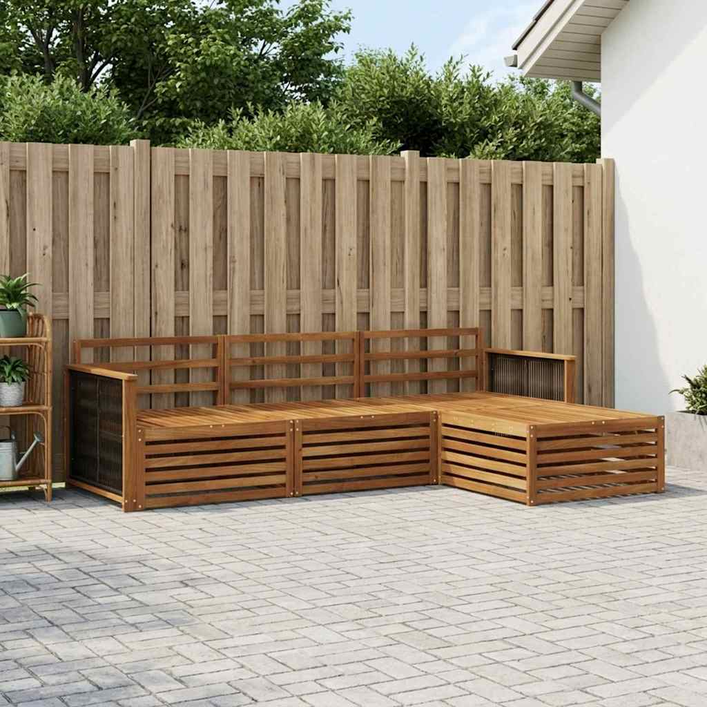 Set di divani da esterno Naturale 249 x 162,5 x 73 cm