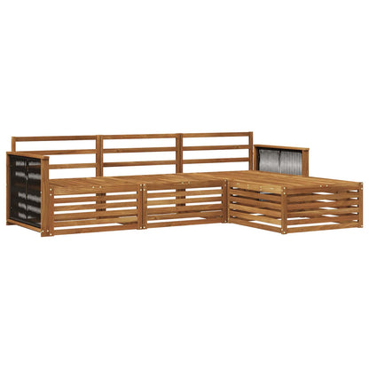 Set di divani da esterno Naturale 249 x 162,5 x 73 cm