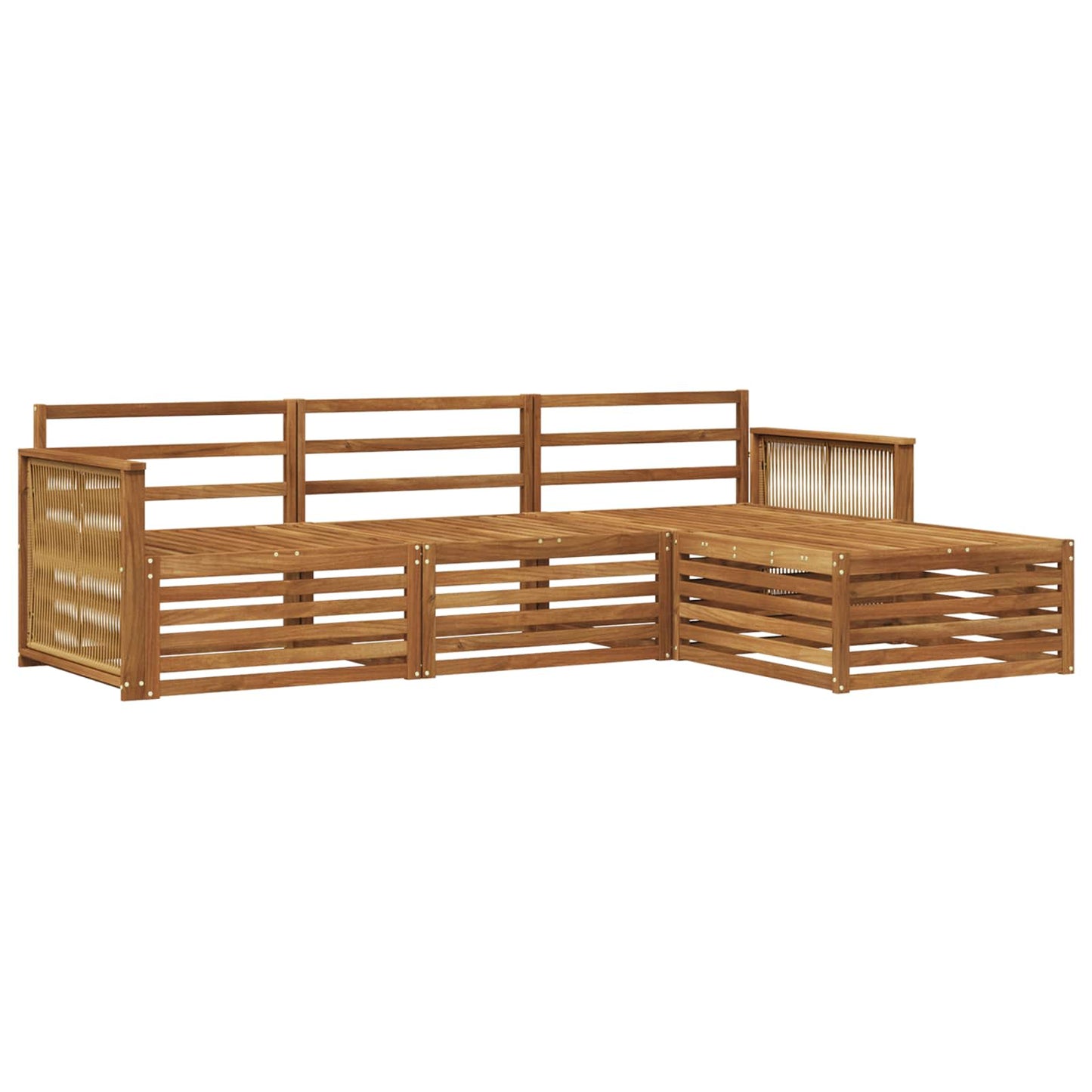 Set di divani da esterno Naturale 249 x 162,5 x 73 cm