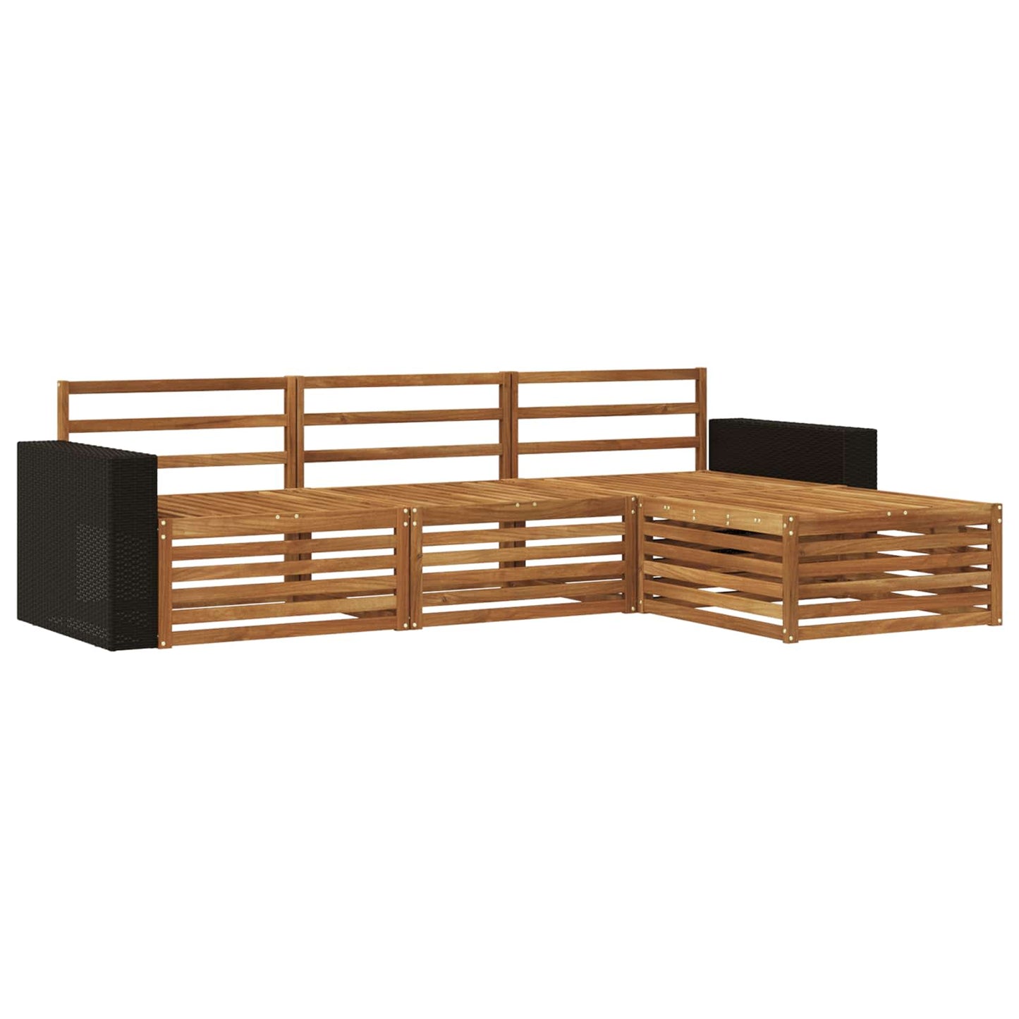 Set di divani da esterno 5 pcs Legno di Acacia Massello | homemem39