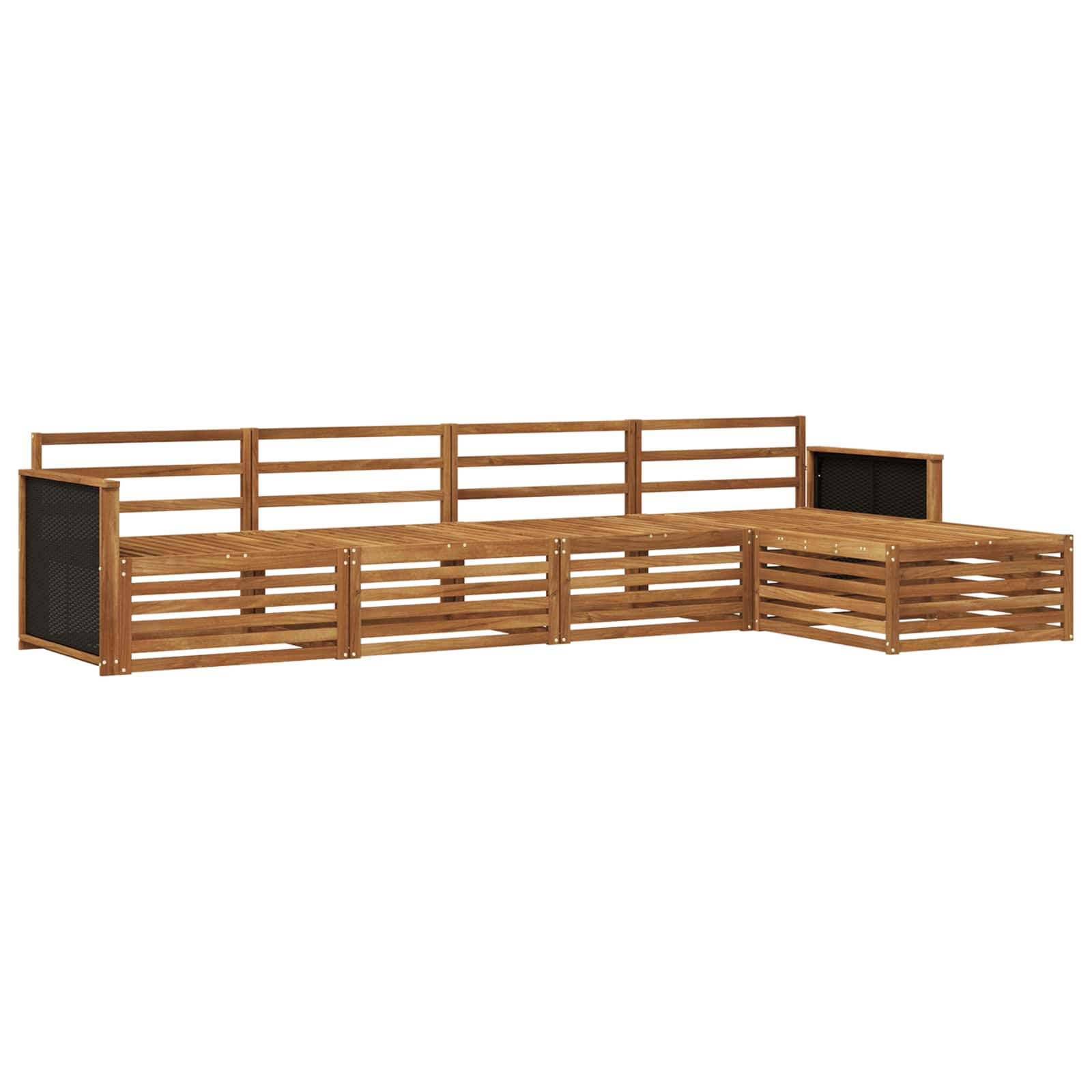 Set di divani da esterno 5 pcs Naturale | homemem39