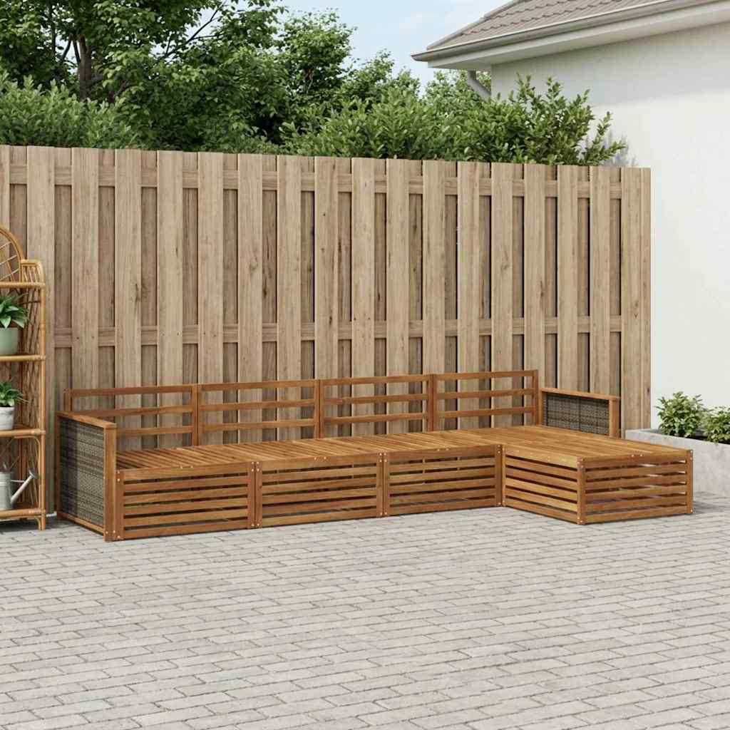 Set di divani da esterno 5 pcs Naturale