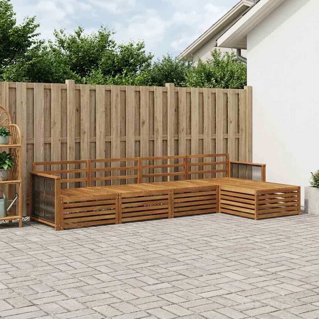 Set di divani da esterno 5 pcs Naturale | homemem39