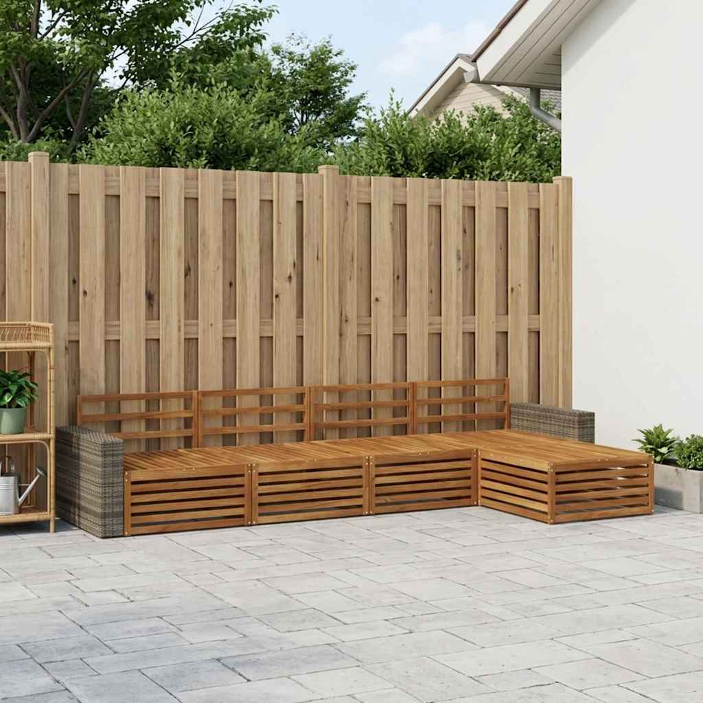 Set di divani da esterno 5 pcs Naturale | homemem39