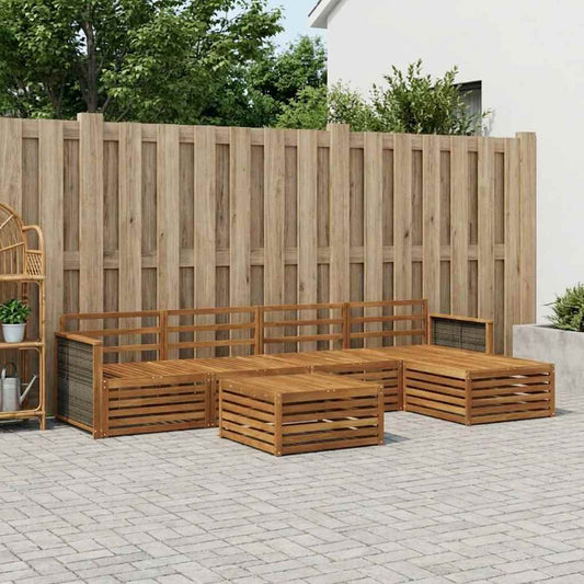 Set di divani da esterno 6 pcs Naturale