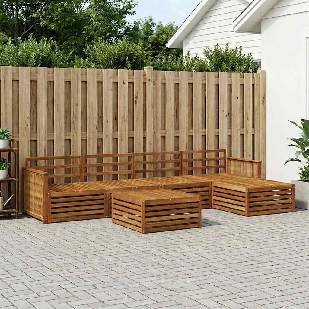 Set di divani da esterno 6 pcs Naturale