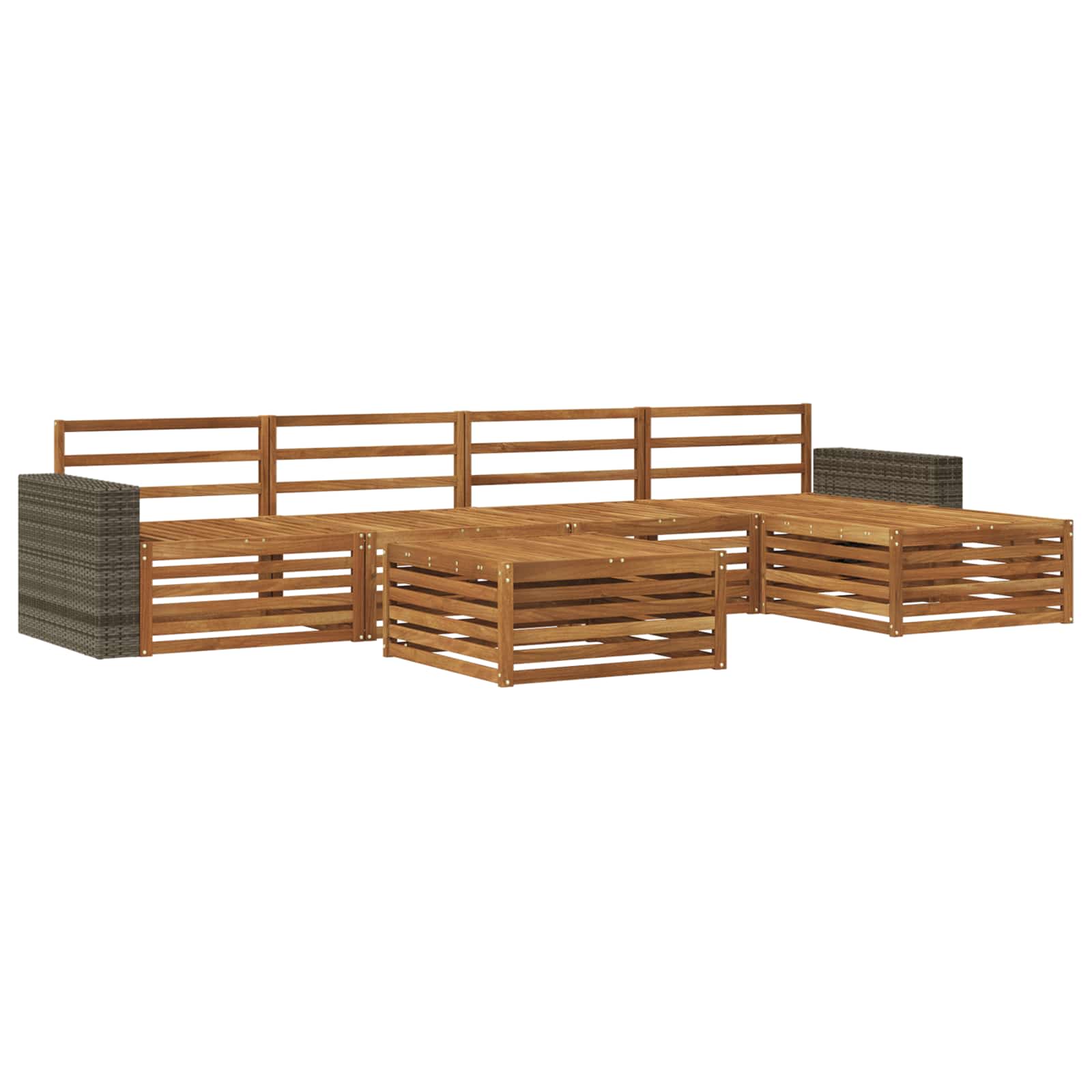 Set di divani da esterno 6 pcs Naturale 79 x 79 x 37 cm | homemem39