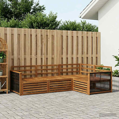 Set di divani da esterno 4 pcs Naturale