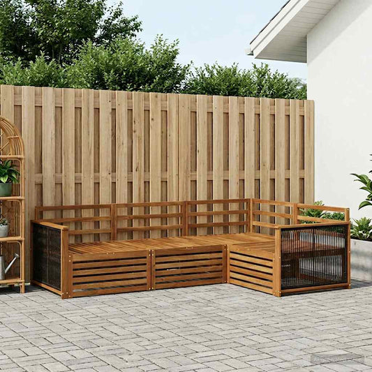 Set di divani da esterno 4 pcs Naturale