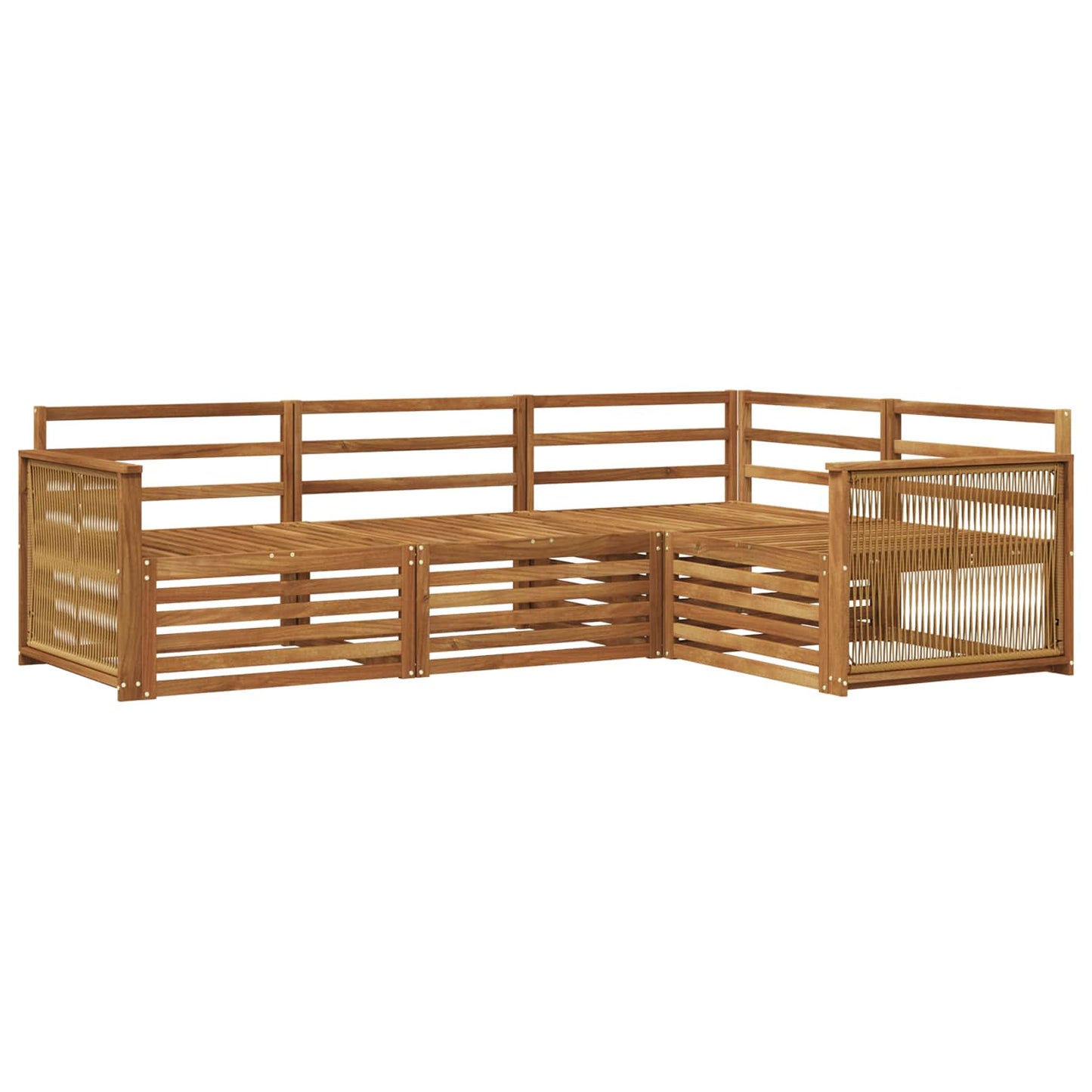 Set di divani da esterno 4 pcs Naturale