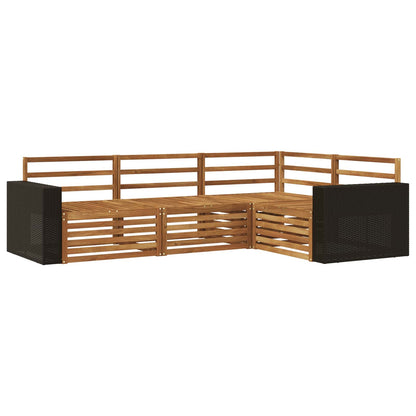 Set di divani da esterno 4 pcs Naturale 255,5 x 176,5 x 73 cm | homemem39