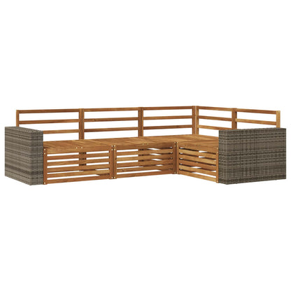 Set di divani da esterno 4 pcs Naturale 255,5 x 176,5 x 73 cm | homemem39