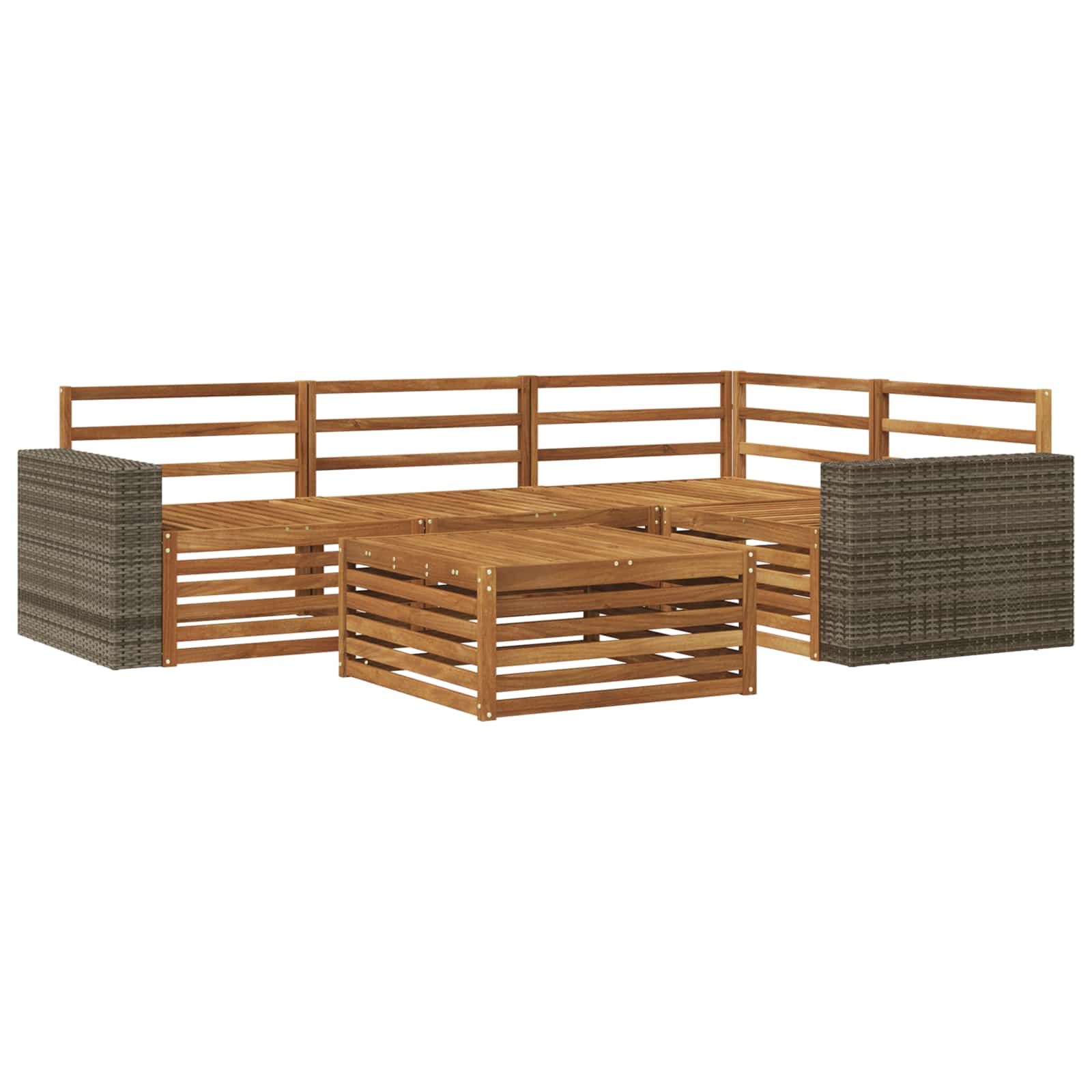 Set di divani da esterno 5 pcs Naturale 79 x 79 x 37 cm | homemem39