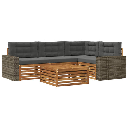 Set di divani da esterno 5 pcs Naturale e Antracite