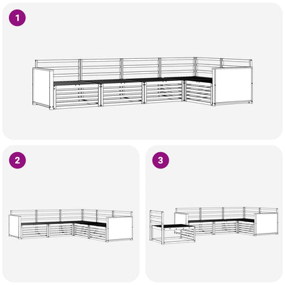 Set di divani da esterno 5 pcs Naturale | homemem39