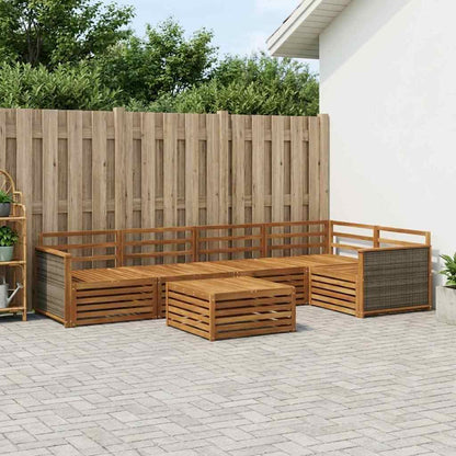 Set di divani da esterno 6 pcs Naturale