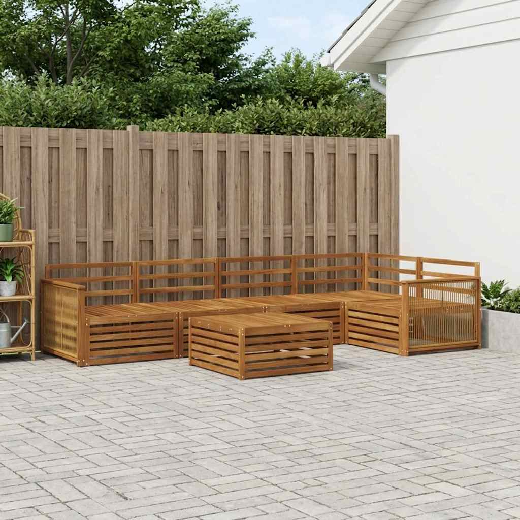 Set di divani da esterno 6 pcs Naturale