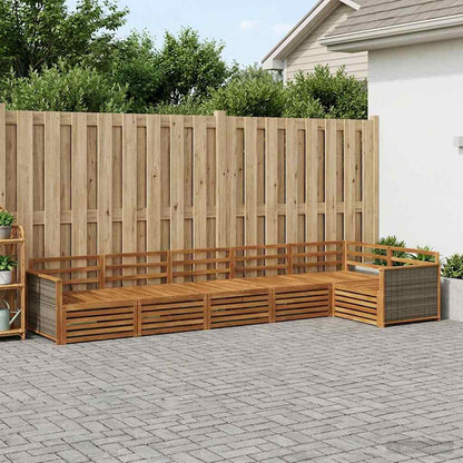 Set di divani da esterno 6 pcs Naturale