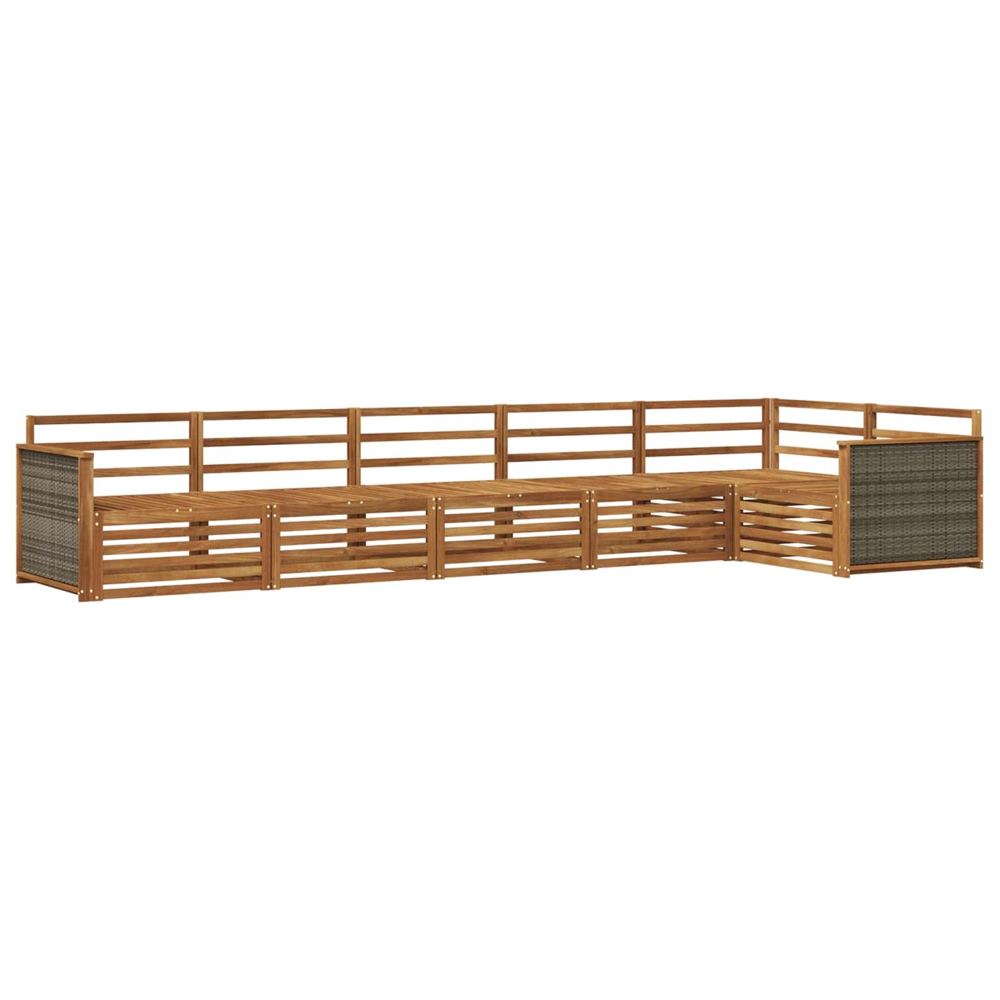 Set di divani da esterno 6 pcs Naturale