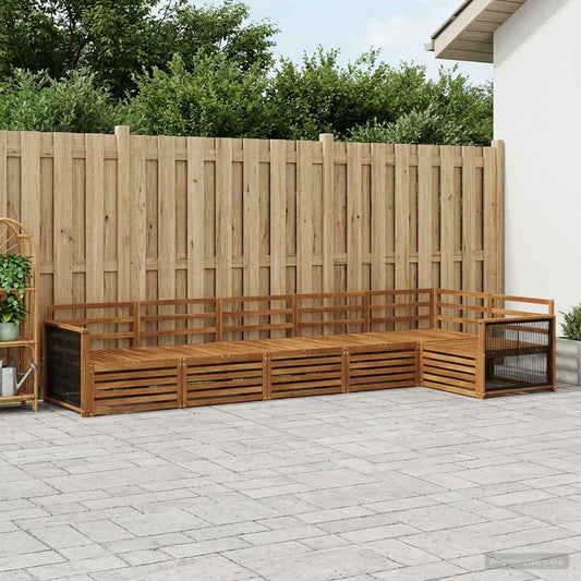 Set di divani da esterno 6 pcs Naturale