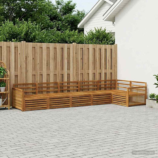 Set di divani da esterno 6 pcs Naturale